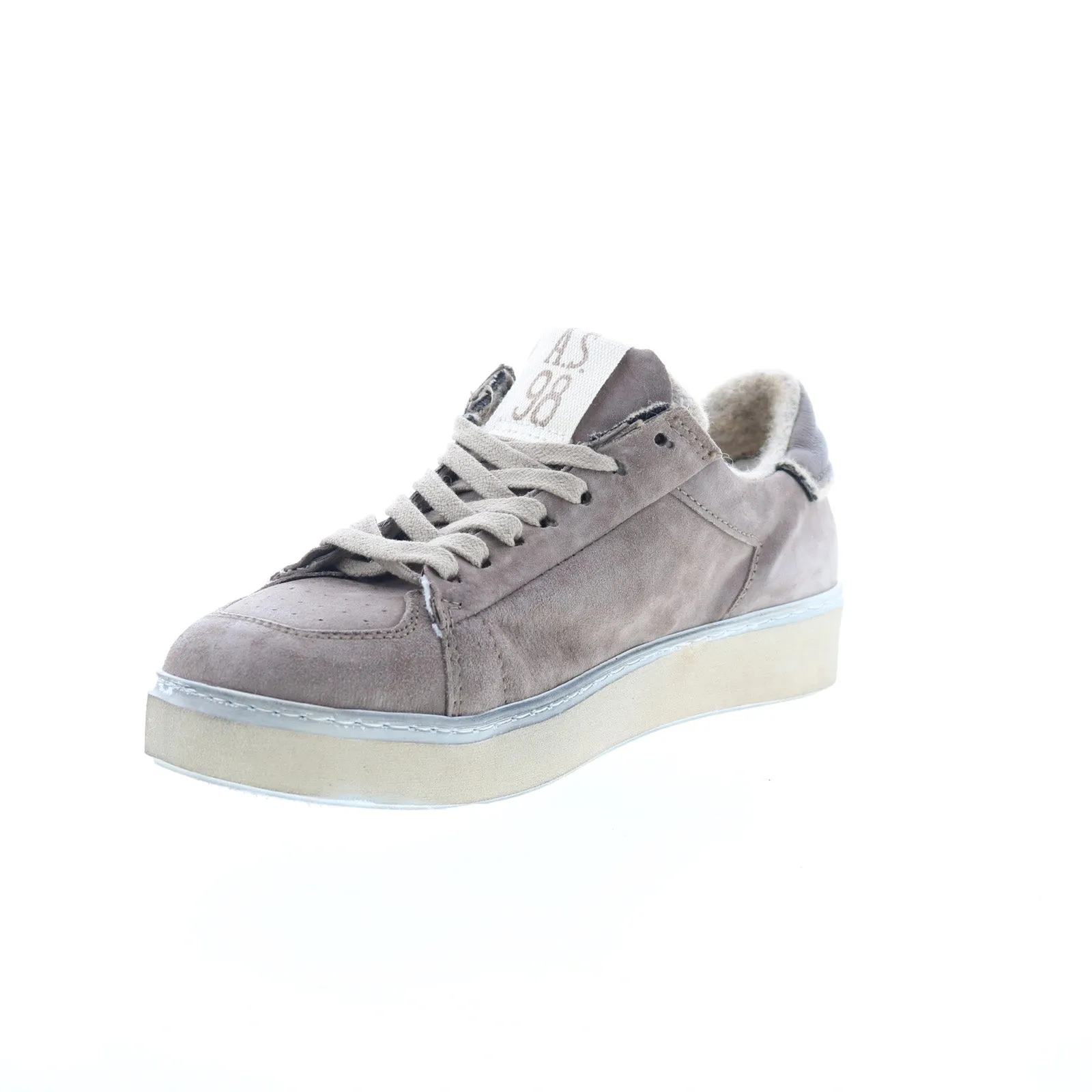 A.S. 98 Flanch Mens Gray Leather Lace Up Lifestyle Sneakers Shoes