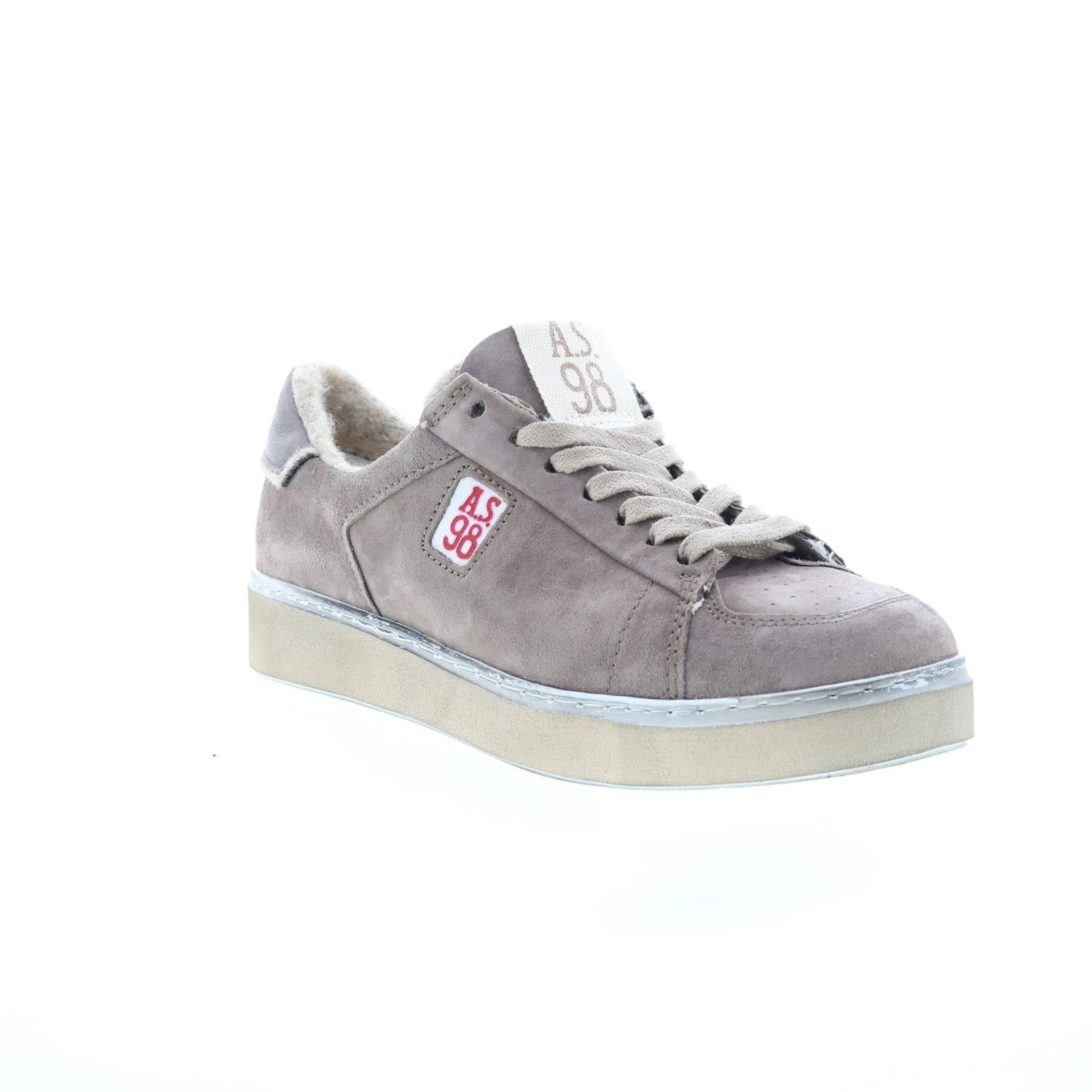 A.S. 98 Flanch Mens Gray Leather Lace Up Lifestyle Sneakers Shoes