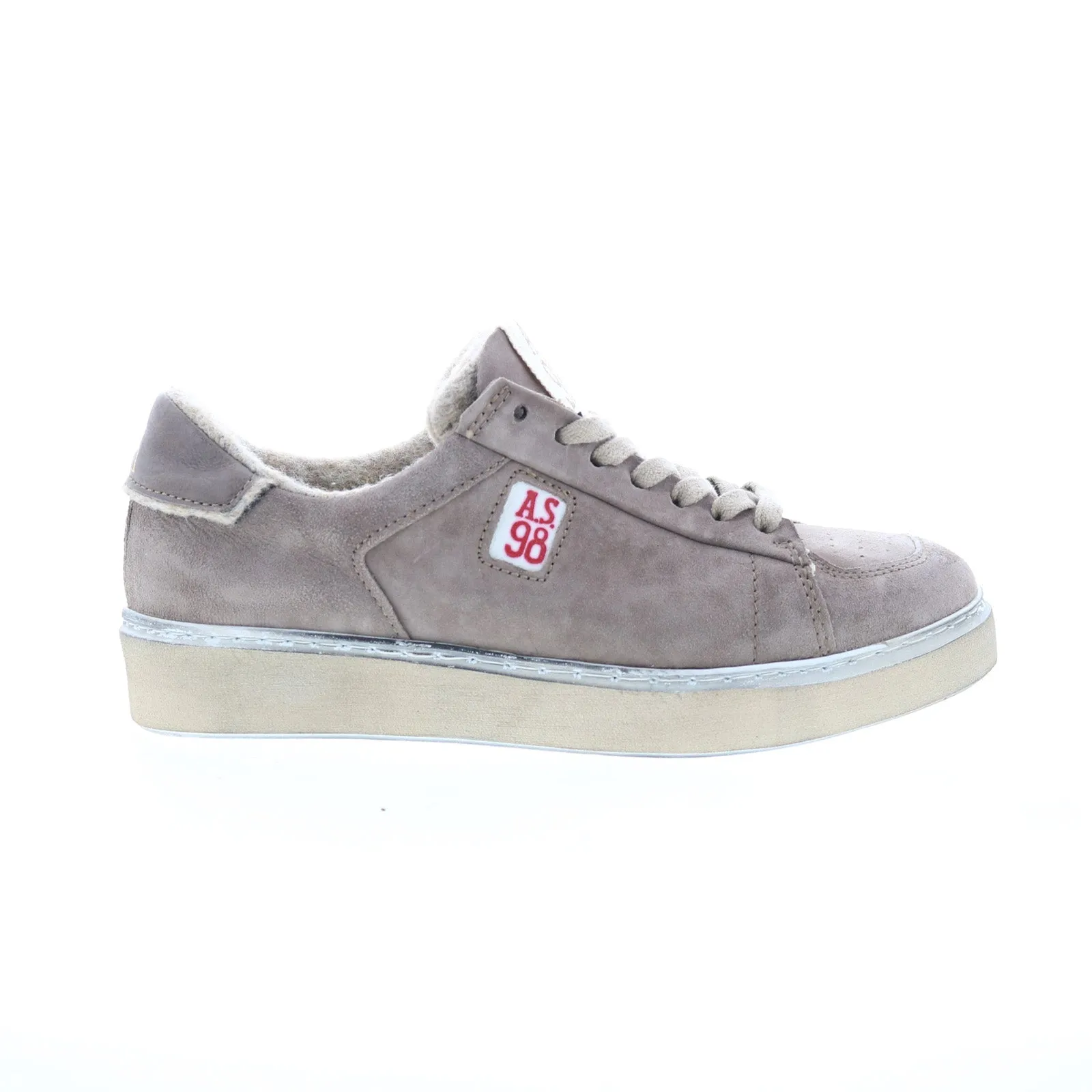 A.S. 98 Flanch Mens Gray Leather Lace Up Lifestyle Sneakers Shoes