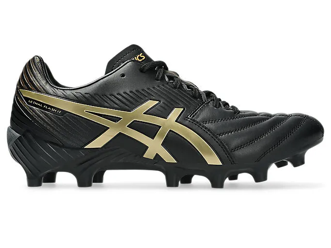 ASICS MEN'S LETHAL FLASH BLACK/GOLD FOOTBALL SHOES