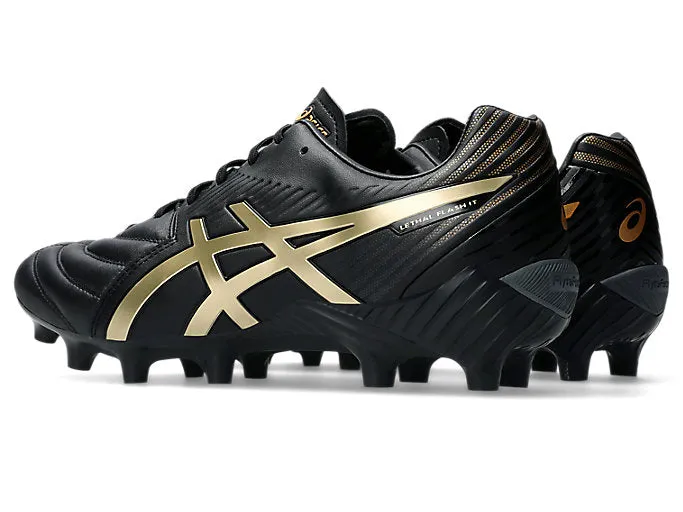 ASICS MEN'S LETHAL FLASH BLACK/GOLD FOOTBALL SHOES