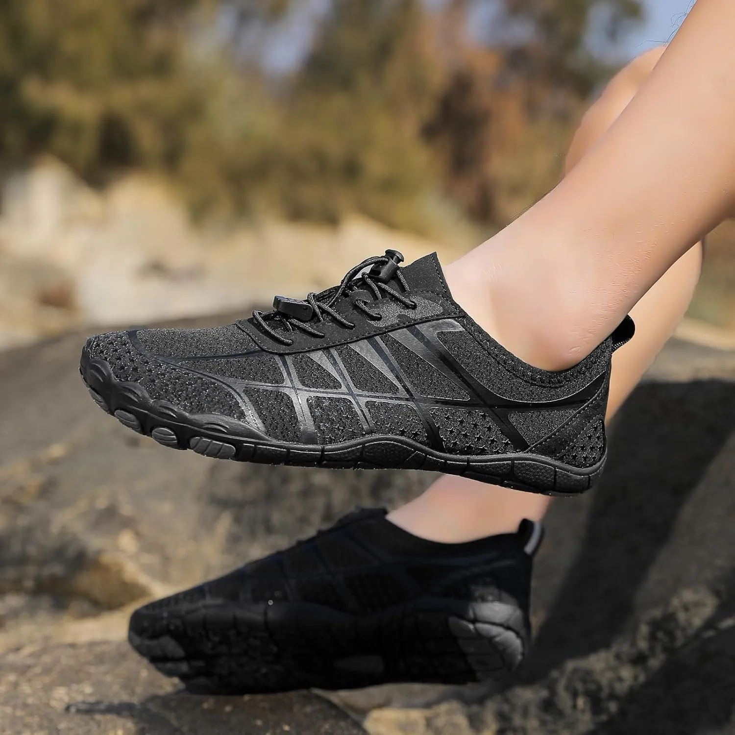 Barefoot Shoes Women Walking Arch Support Hiking Water Shoes with Arch Support for Women Walking with Wide Toe Box Zero Drop Trail Hiking Running Sneakers Breathable Lightweight Outdoor Footwear