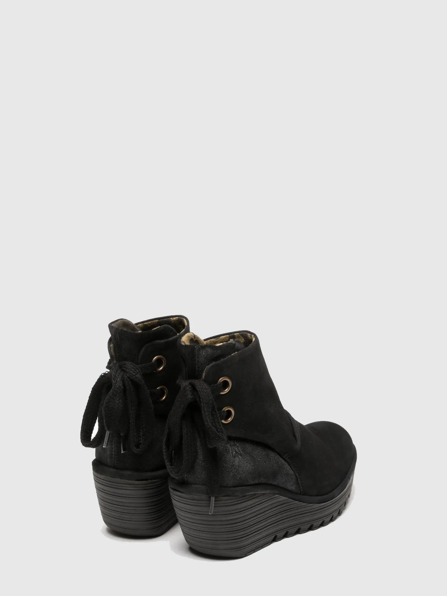 Black Wedge Ankle Boots