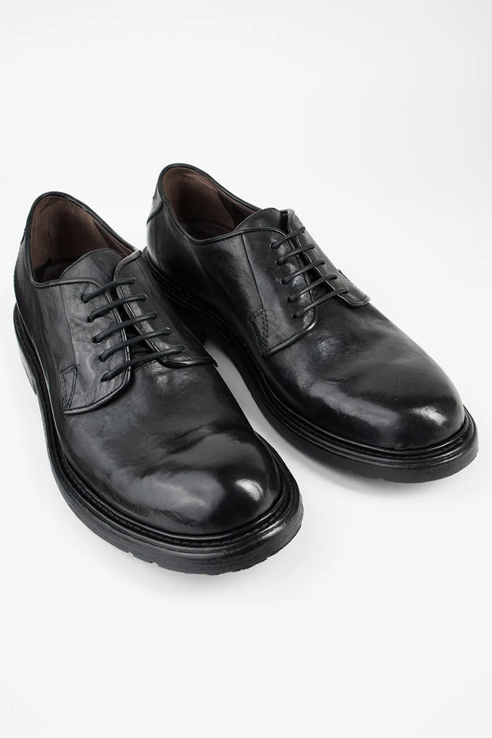 BOLTON limo-black derby shoes.