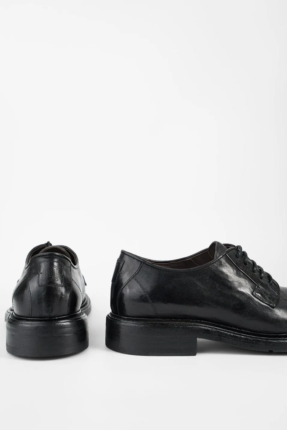 BOLTON limo-black derby shoes.