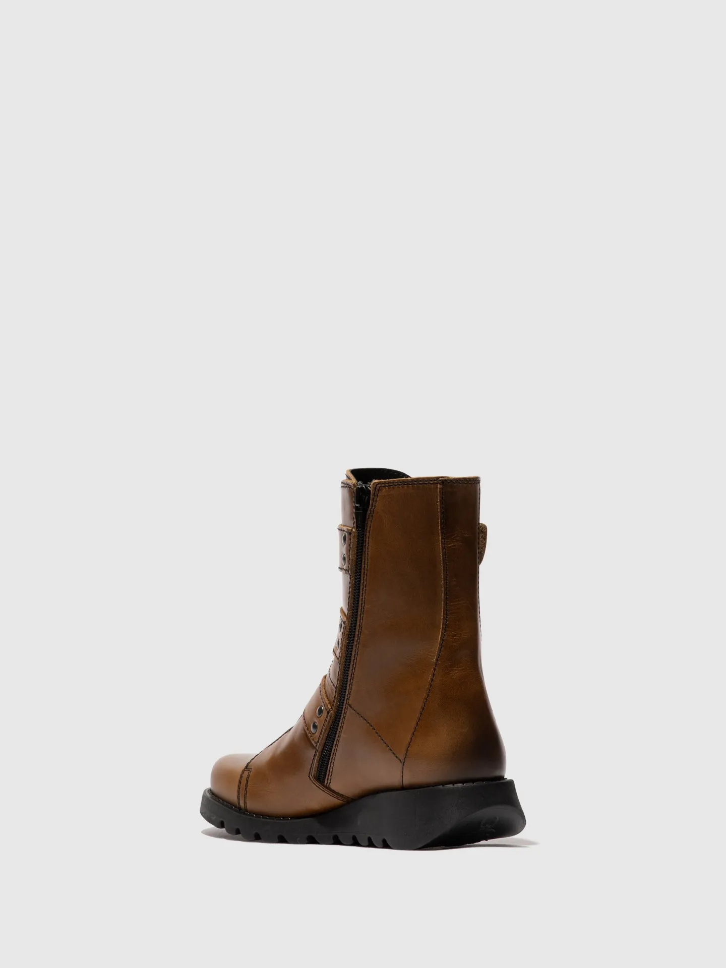 Buckle Ankle Boots SCOP110FLY CAMEL (BLACK SOLE)