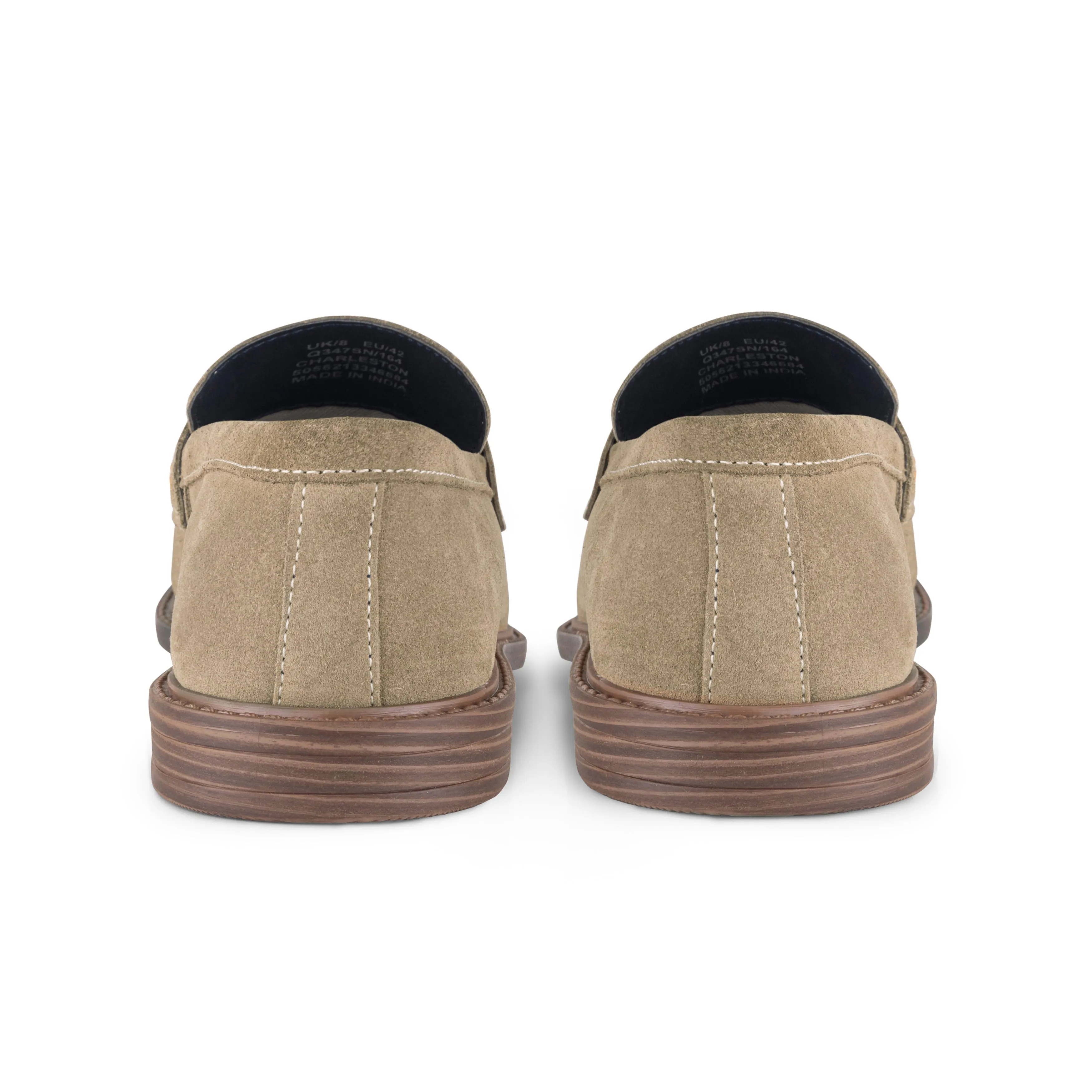 Charleston Suede Leather Tassel Loafer - Sand