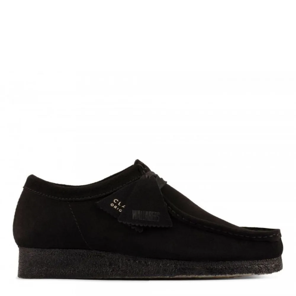 Clarks Women's Wallabee in Black Suede