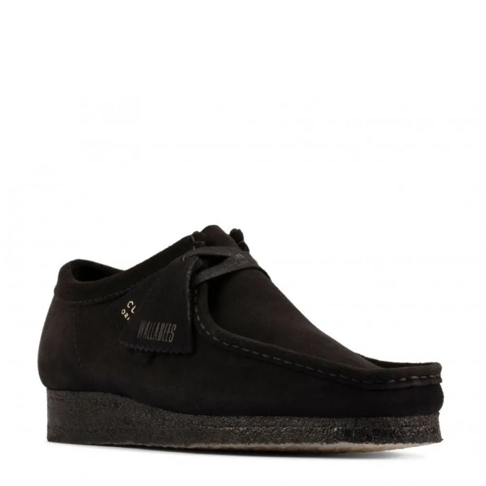 Clarks Women's Wallabee in Black Suede