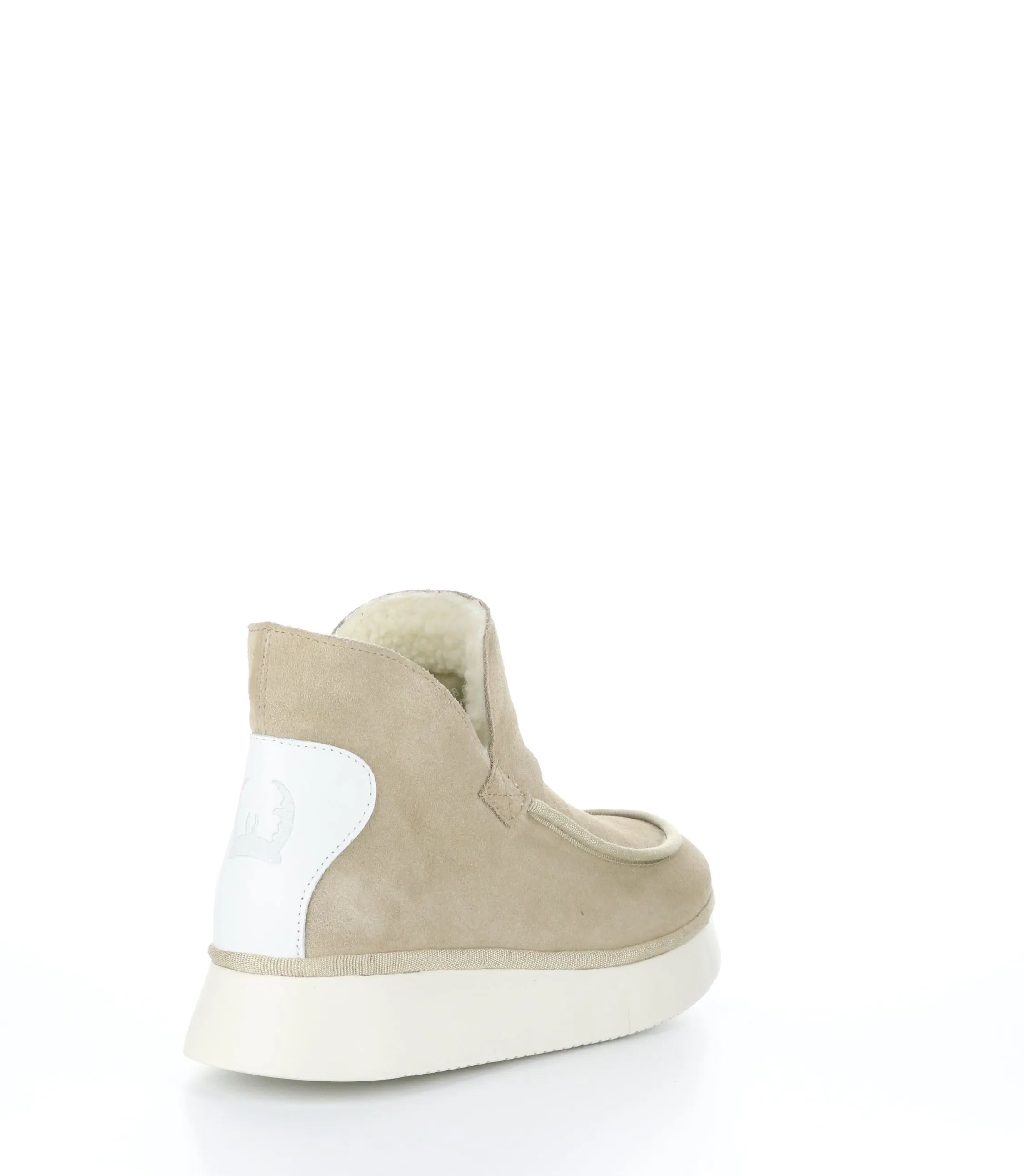 COZE348FLY Creme Round Toe Ankle Boots|COZE348FLY Bottines �� Bout Rond in Blanc
