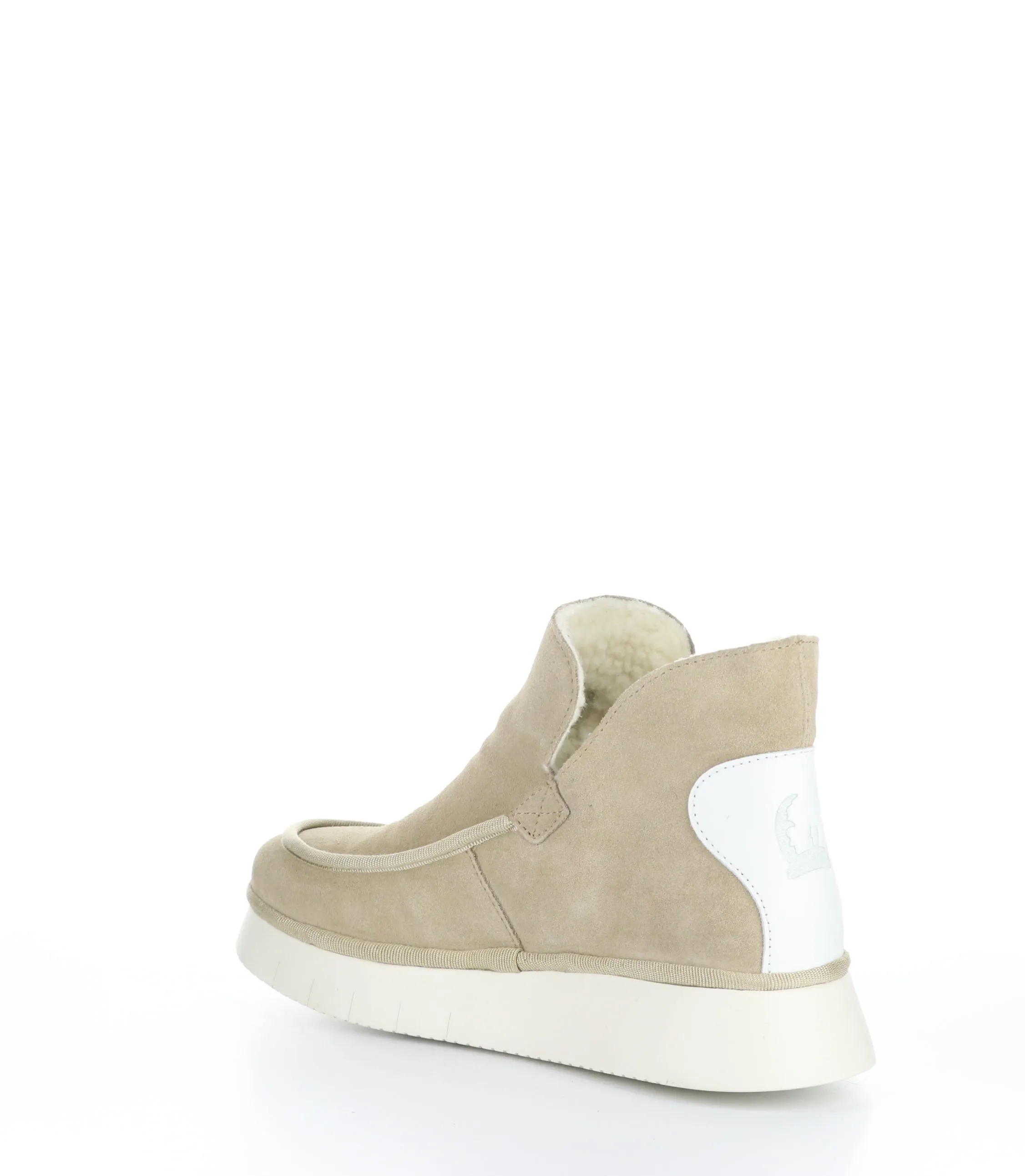COZE348FLY Creme Round Toe Ankle Boots|COZE348FLY Bottines �� Bout Rond in Blanc