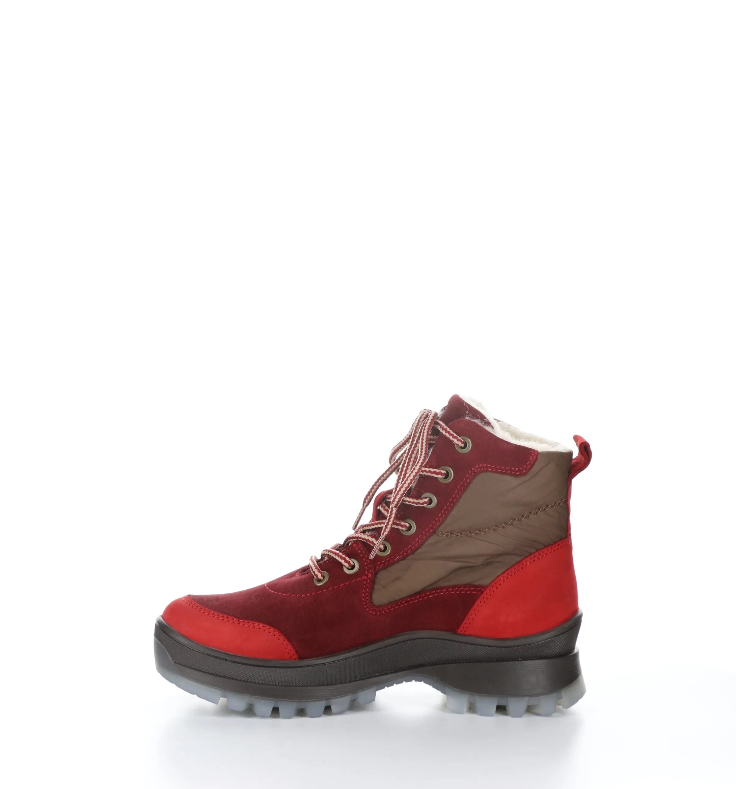 DACKS Red/Sangria/Tan Round Toe Ankle Boots|DACKS Bottines �� Bout Rond in Rouge