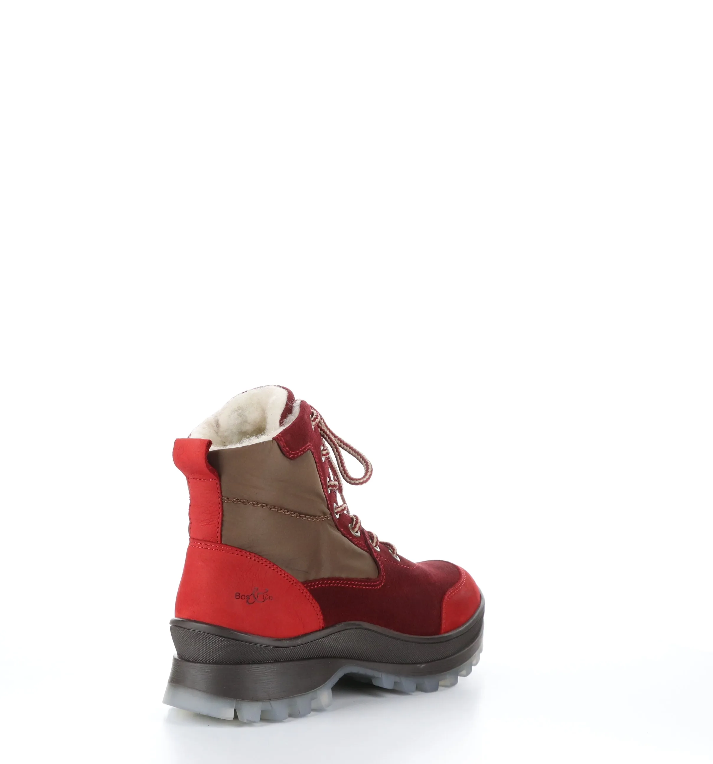 DACKS Red/Sangria/Tan Round Toe Ankle Boots|DACKS Bottines �� Bout Rond in Rouge