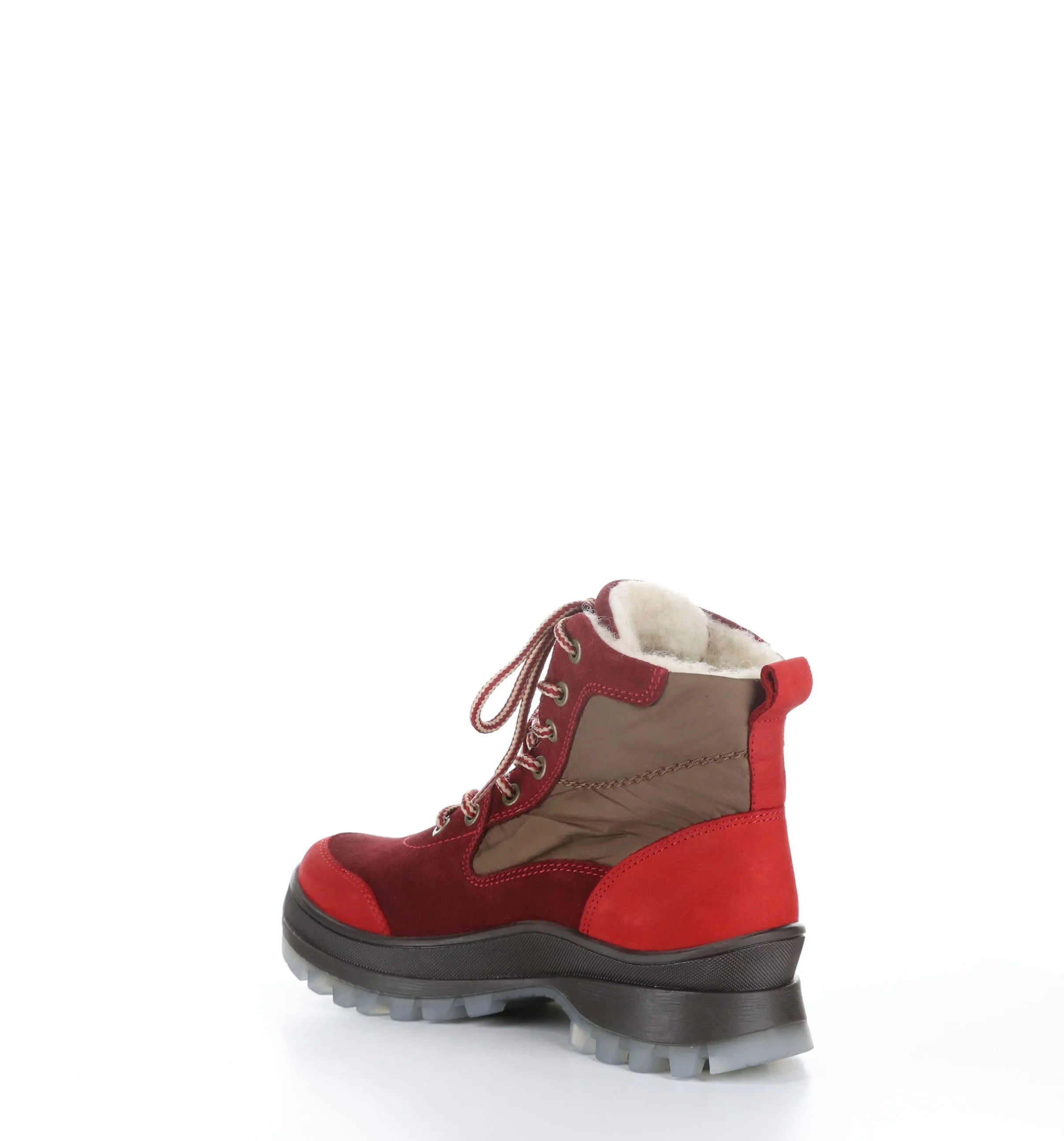 DACKS Red/Sangria/Tan Round Toe Ankle Boots|DACKS Bottines �� Bout Rond in Rouge