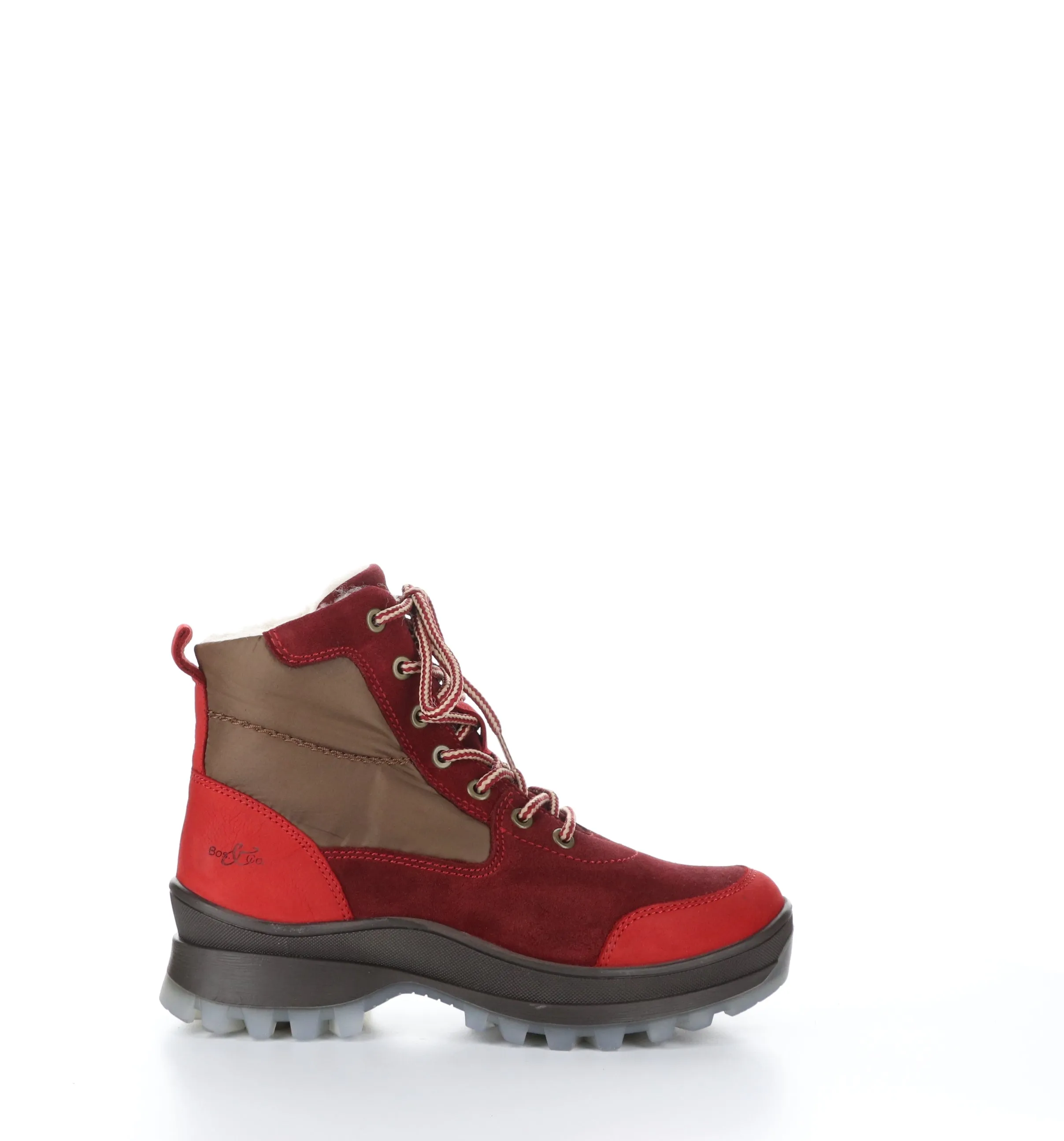DACKS Red/Sangria/Tan Round Toe Ankle Boots|DACKS Bottines �� Bout Rond in Rouge