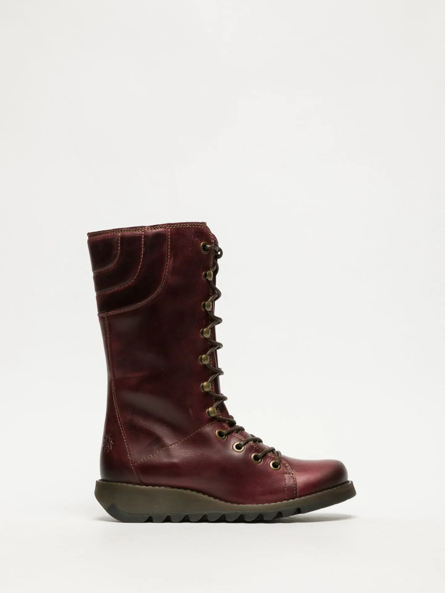 DarkRed Lace-up Boots