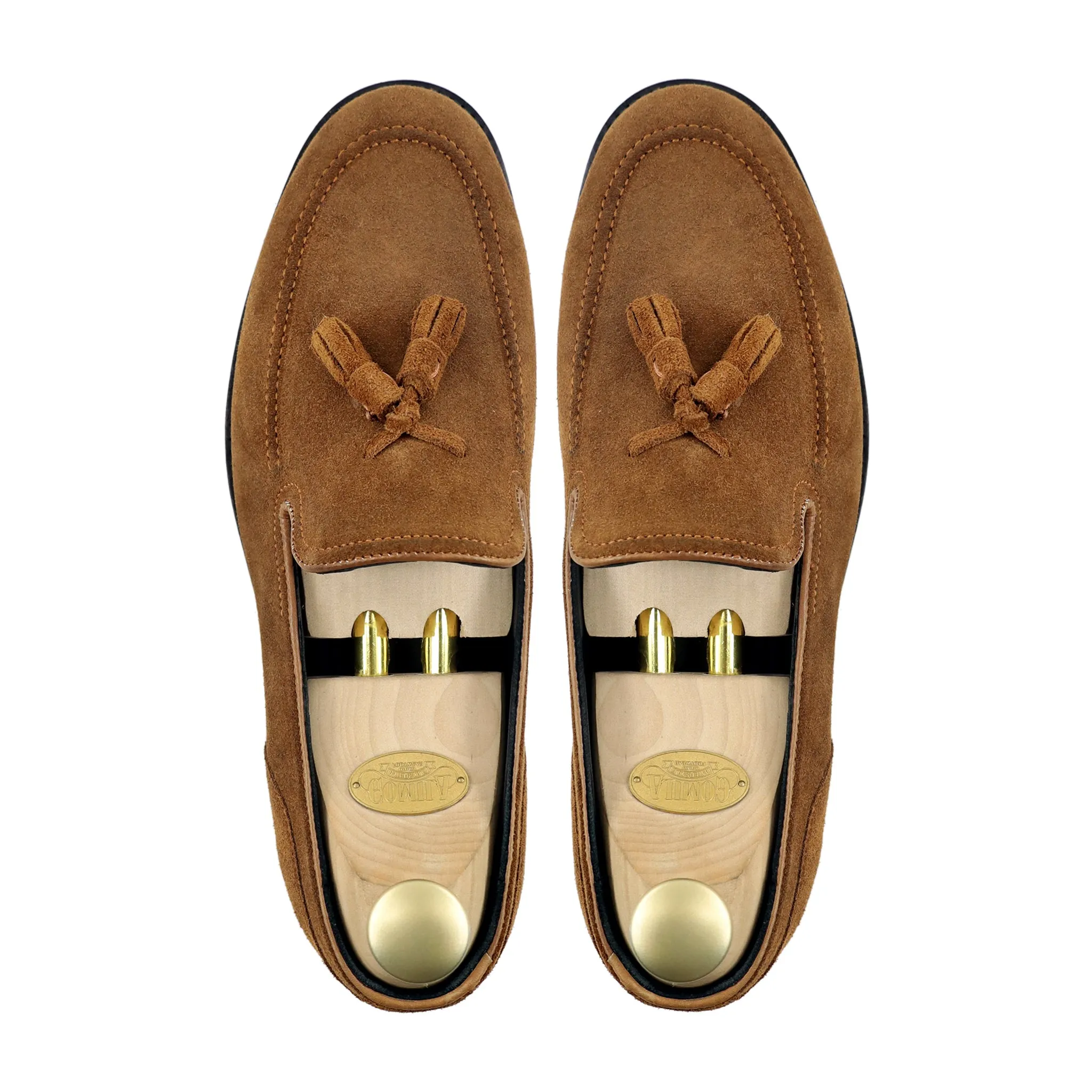 Evelin - Men's Cognac Kid Suede Loafer