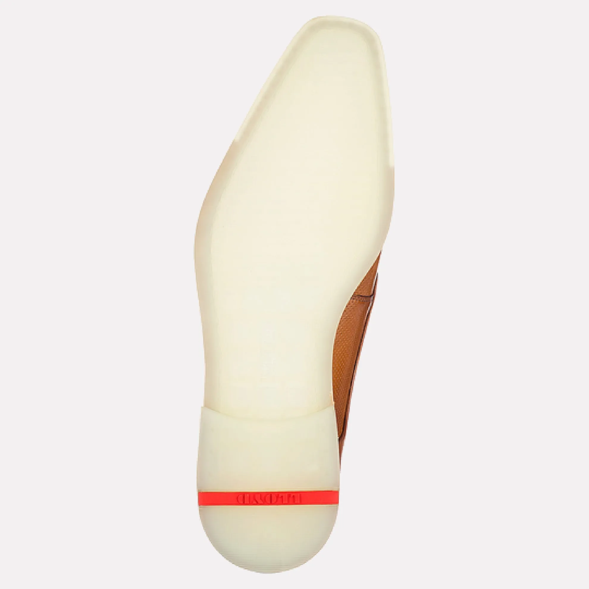Felton Embossed Leather Chisel-Toe Derby / Brandy
