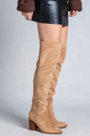 Fiona knee high boot apricot