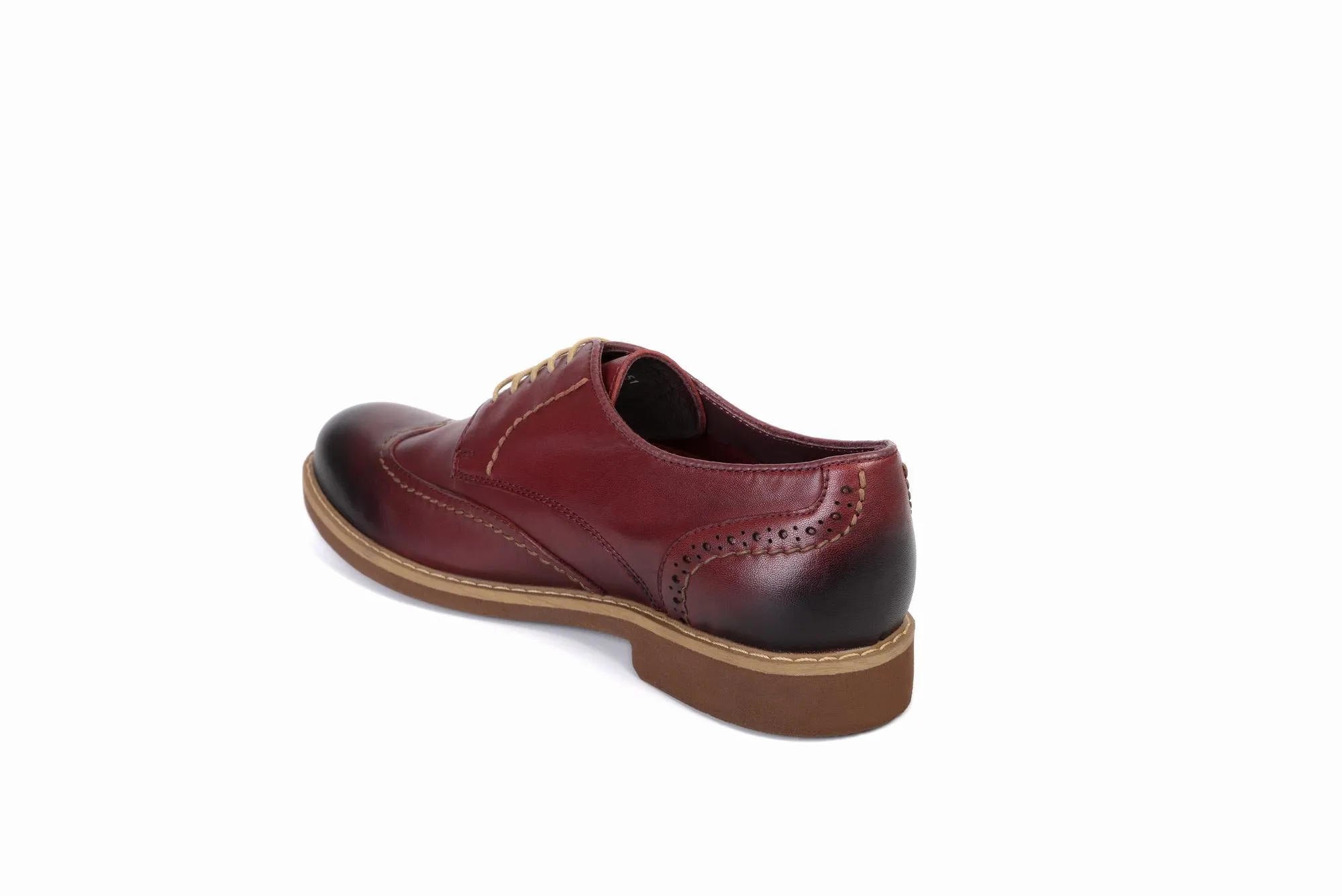 FOOT FEDERATION CITY DERBY WINGTIP MENS SHOE BURGUNDY