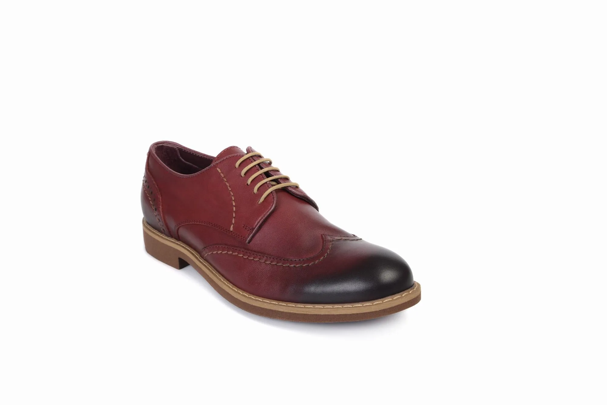 FOOT FEDERATION CITY DERBY WINGTIP MENS SHOE BURGUNDY