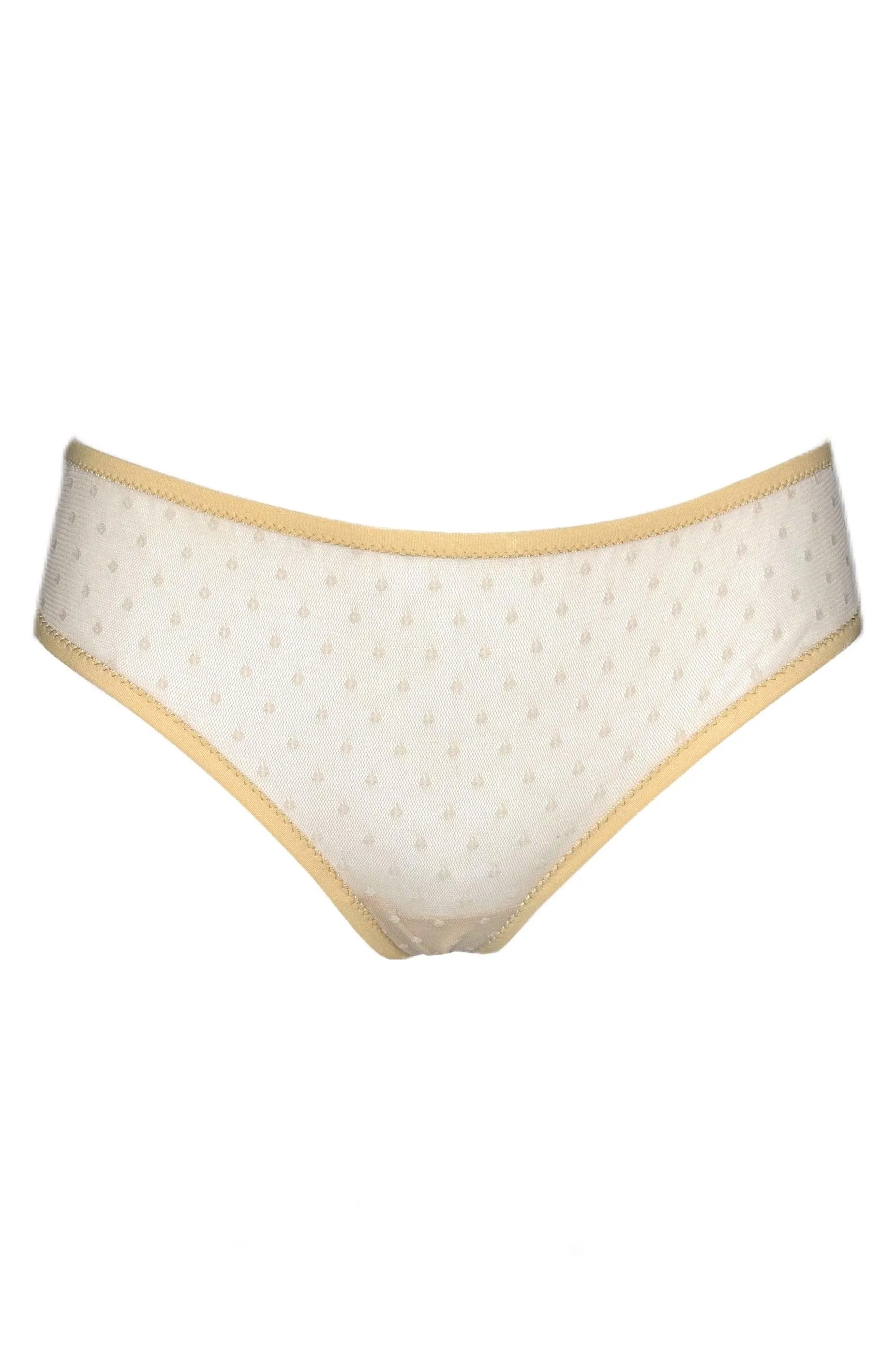 Frilly Cream dots slip panties