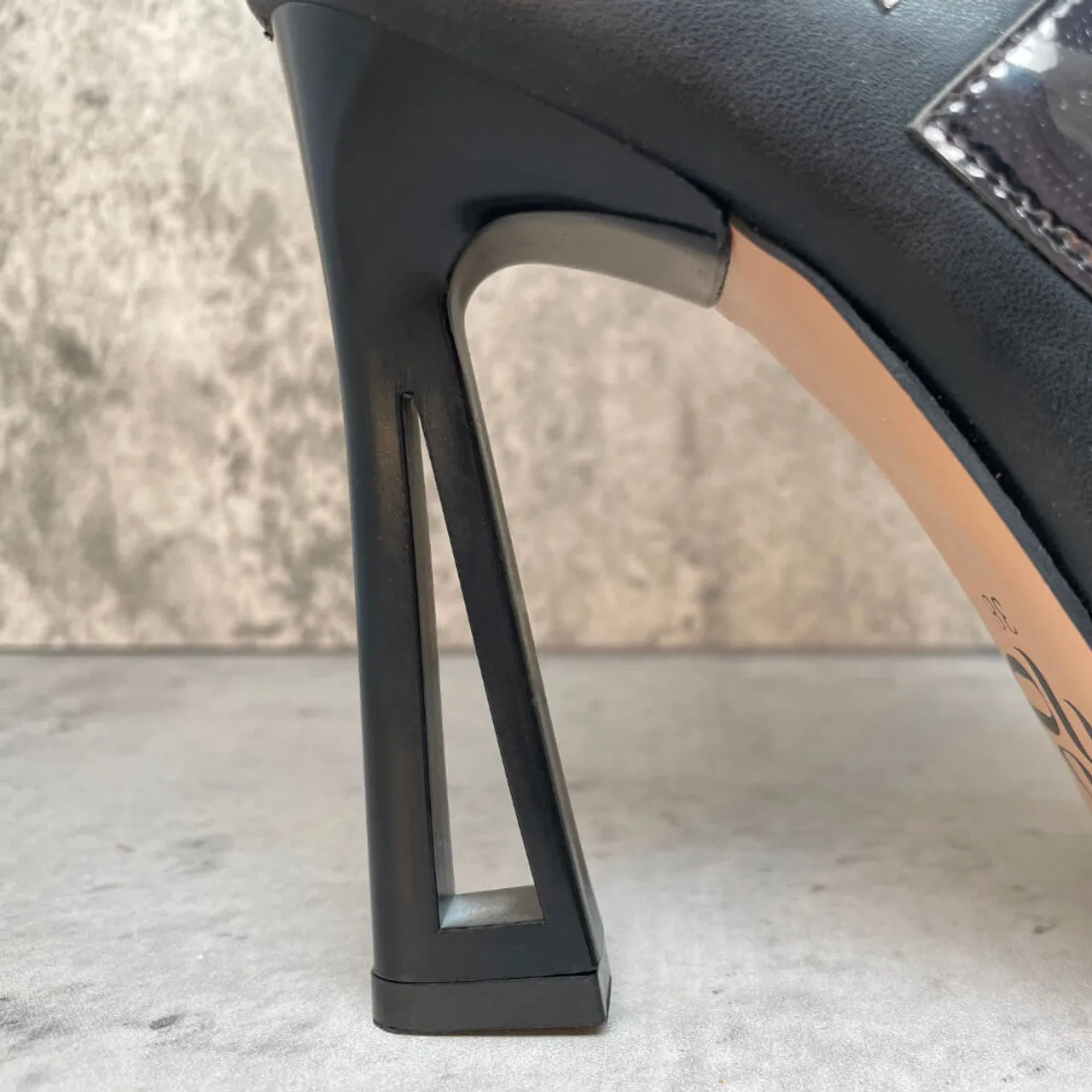 Geo - Vegan Leather Closed Toe Ankle Latin Dance Boots with Geometric Shapes (Street Sole)