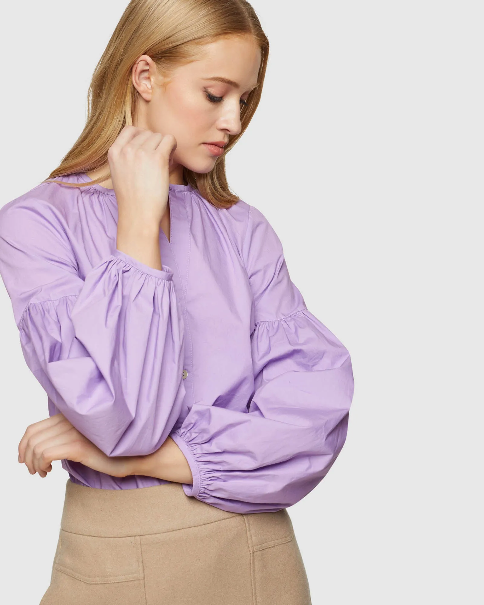 Harriet Gathered Sleeve Blouse
