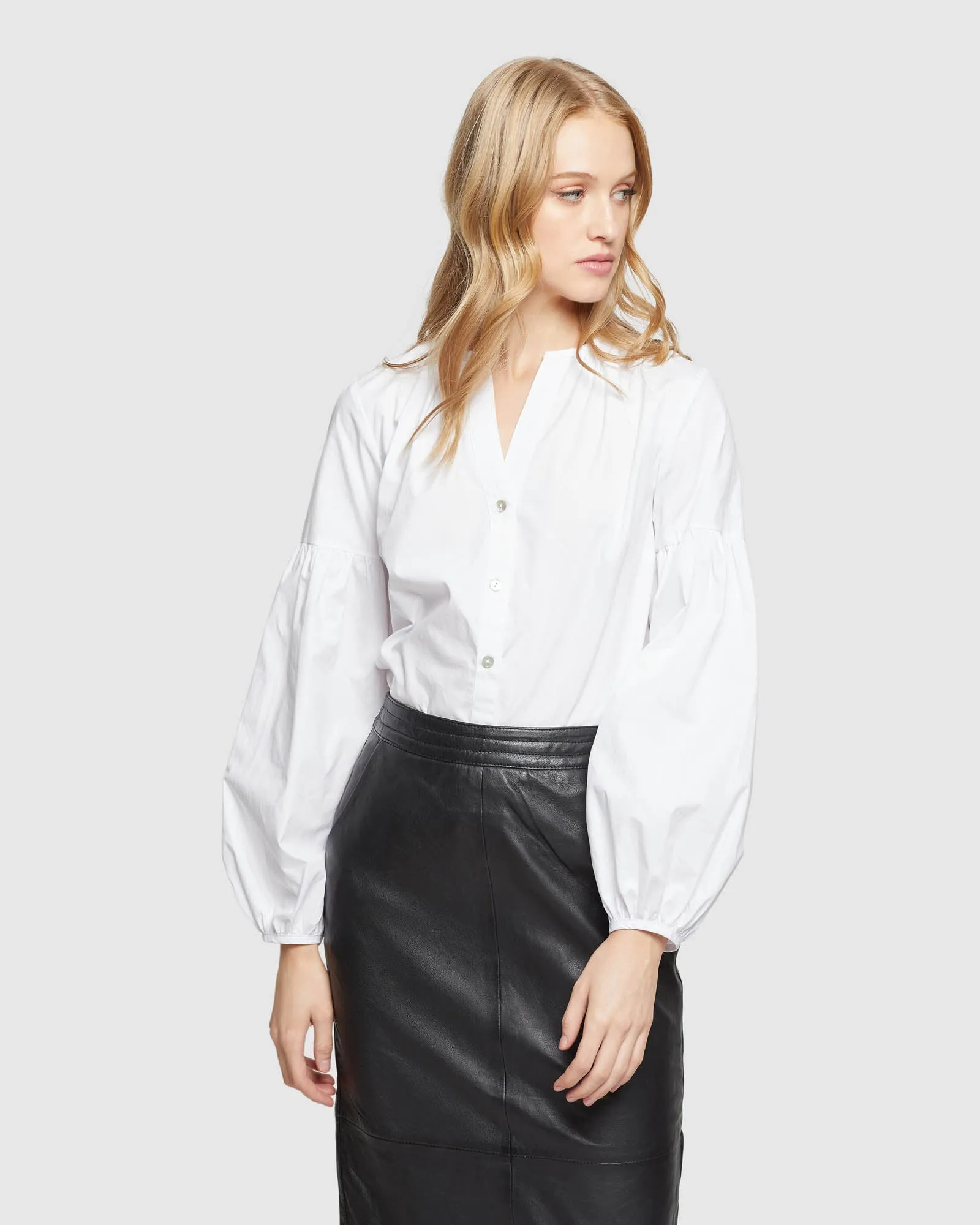 Harriet Gathered Sleeve Blouse