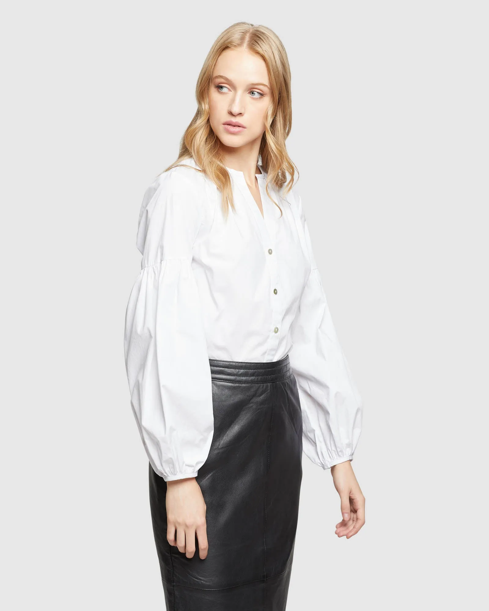 Harriet Gathered Sleeve Blouse