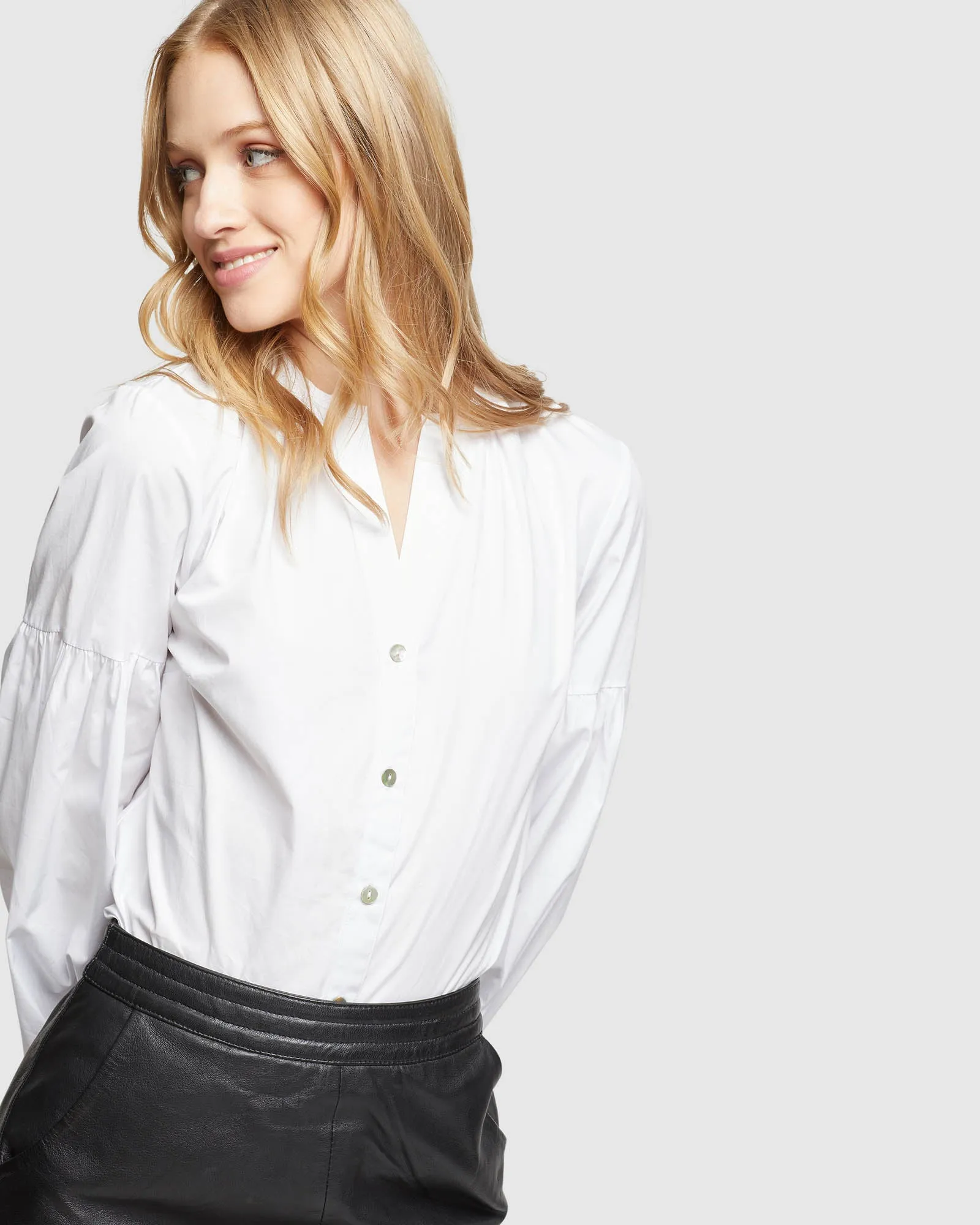 Harriet Gathered Sleeve Blouse