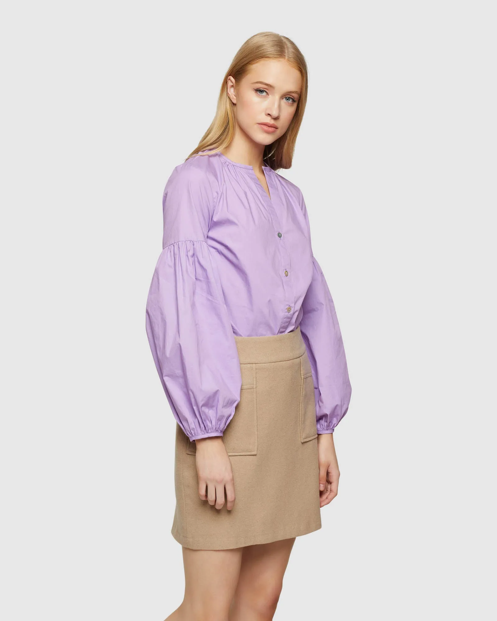 Harriet Gathered Sleeve Blouse