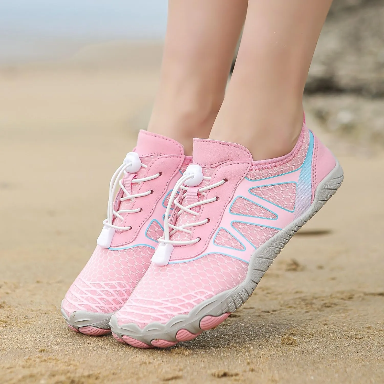 Hike Barefoot Shoes Women Wide Toe Box Healthy Hiking Water Shoes with Arch Support for Women Walking Wide Toe Box Non-Slip Outdoor Sports Zero Drop Shoe Walking Outdoor Breathable Footwear