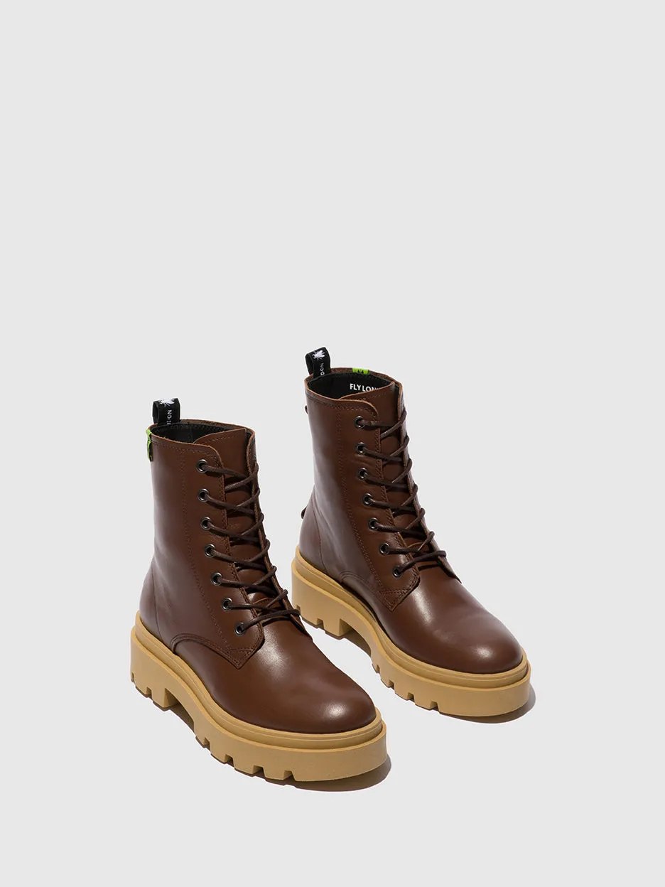 Lace-up Ankle Boots JACY881FLY NAUSICA CHOCOLATE