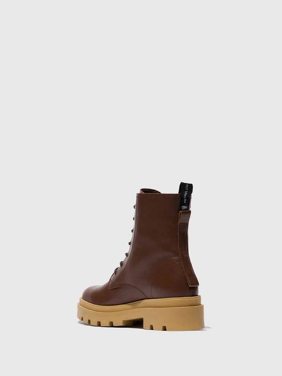 Lace-up Ankle Boots JACY881FLY NAUSICA CHOCOLATE