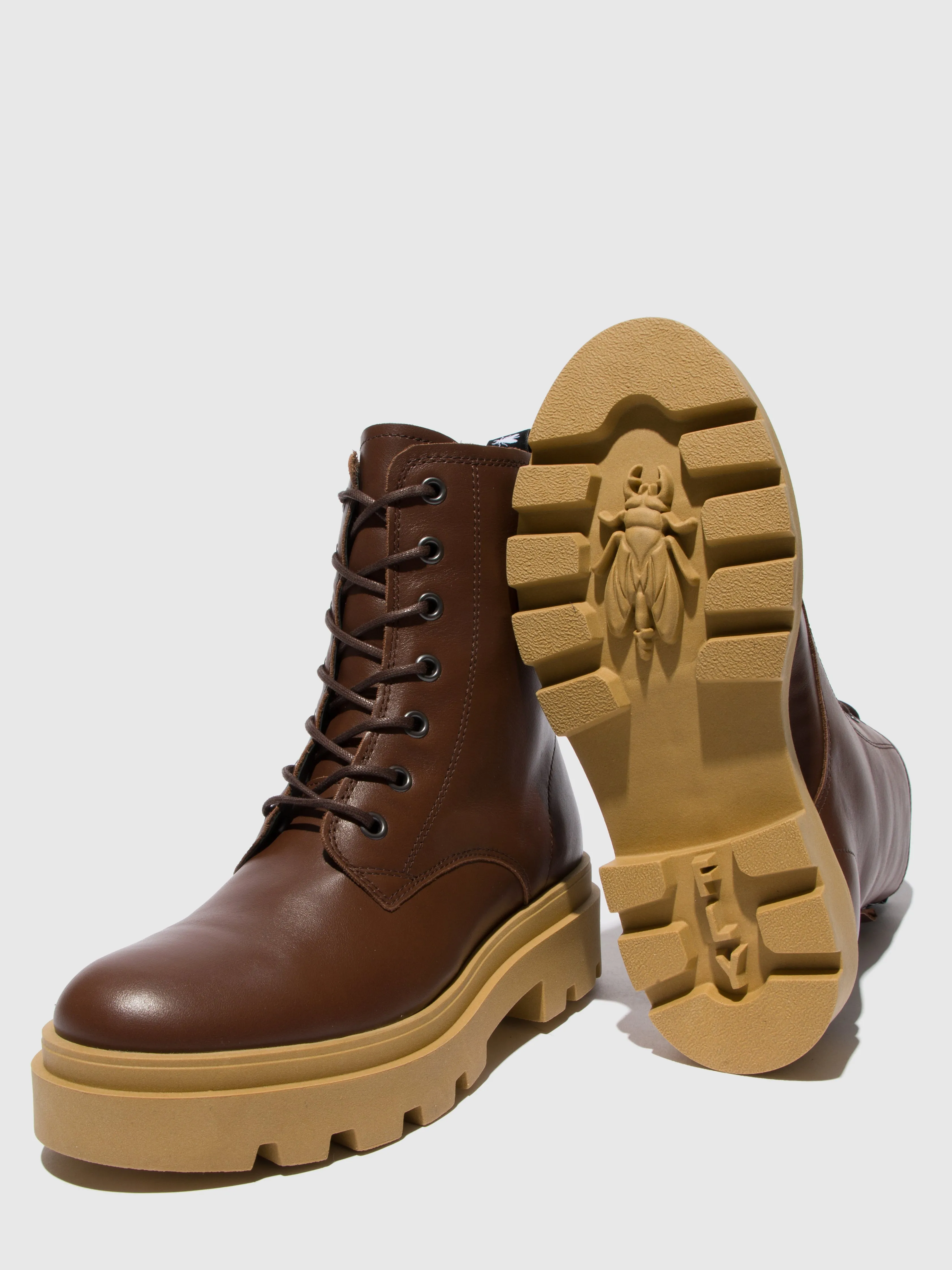 Lace-up Ankle Boots JACY881FLY NAUSICA CHOCOLATE