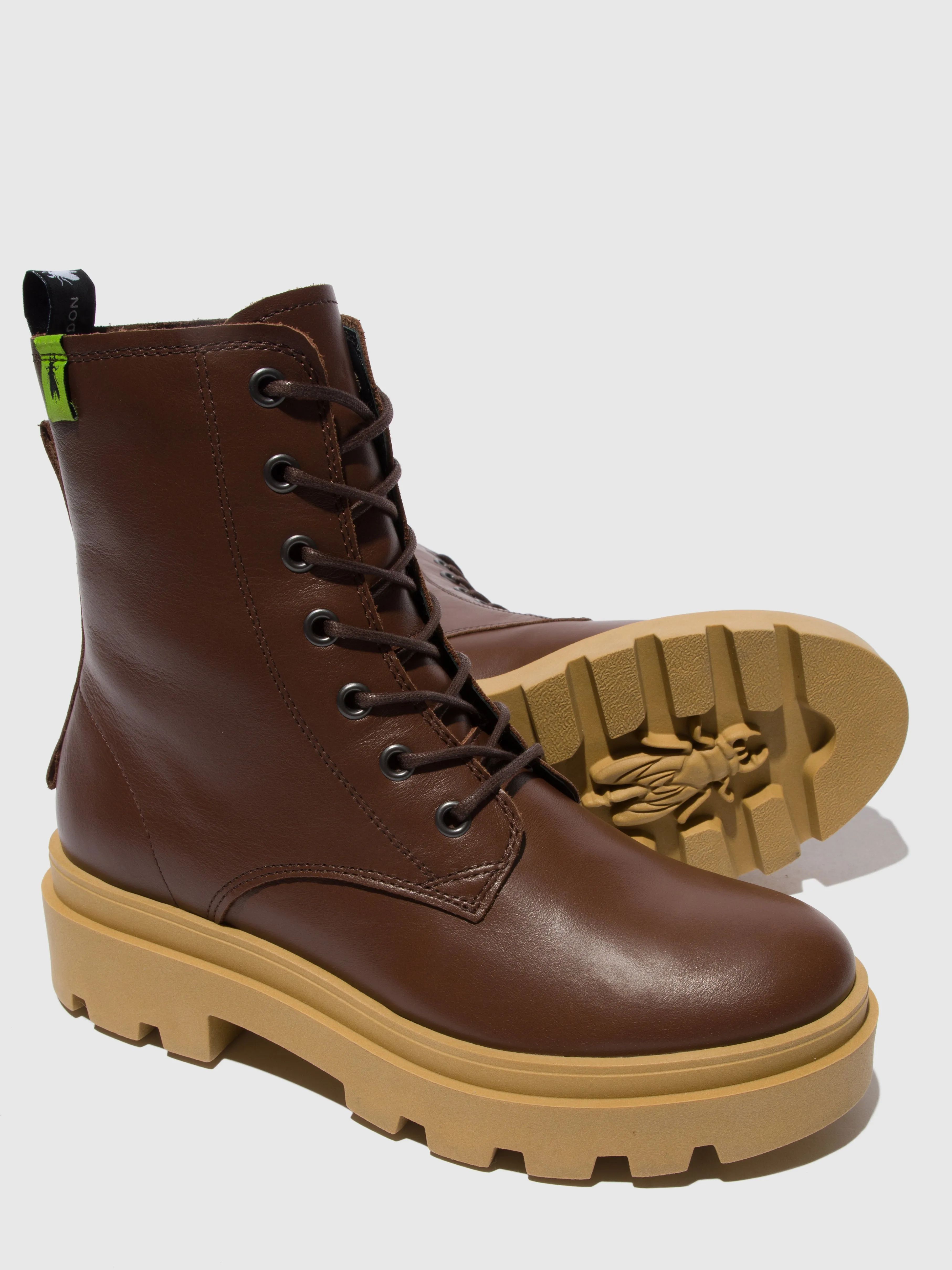 Lace-up Ankle Boots JACY881FLY NAUSICA CHOCOLATE