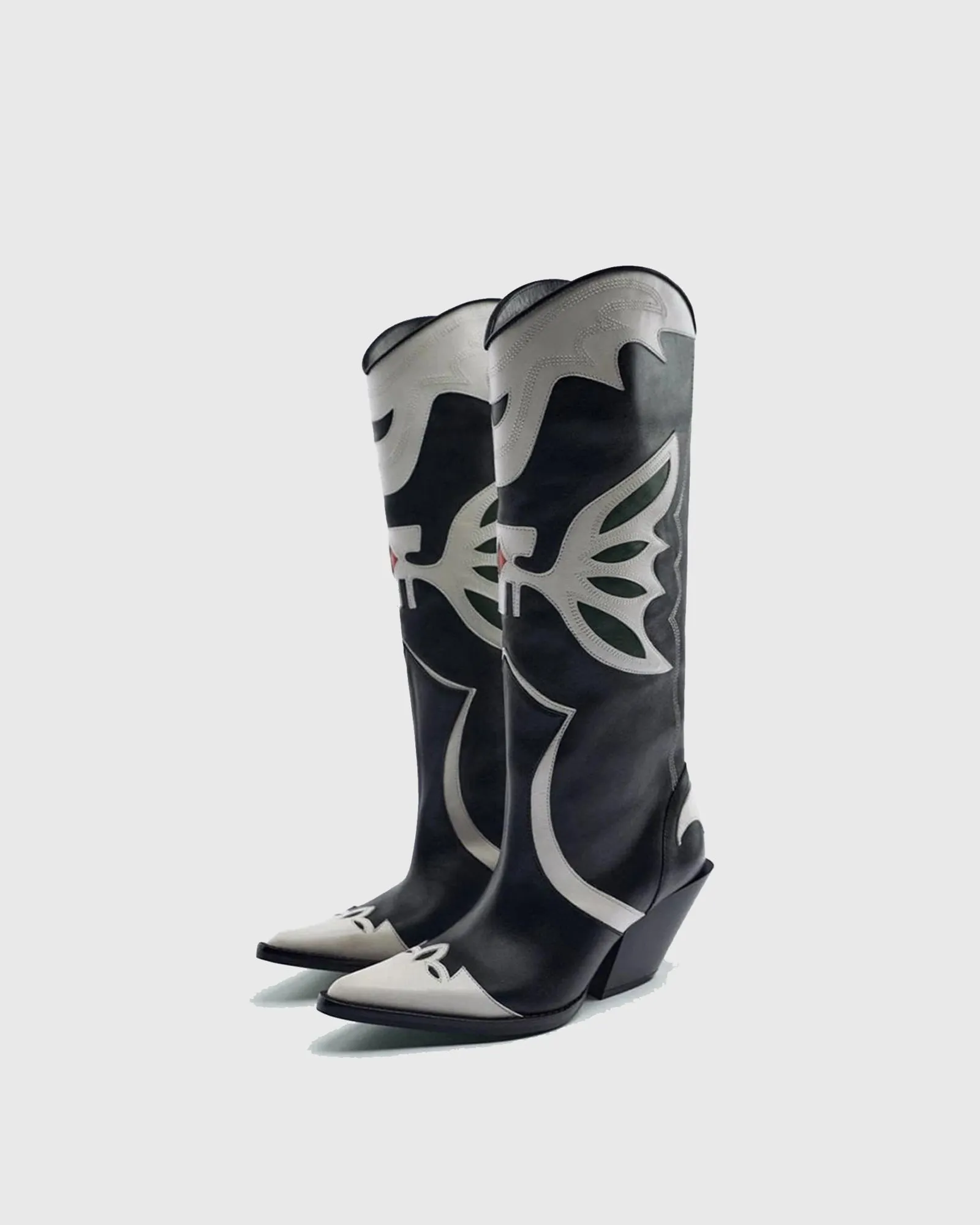 Luce Embroidery Cowboy Knee High Boots