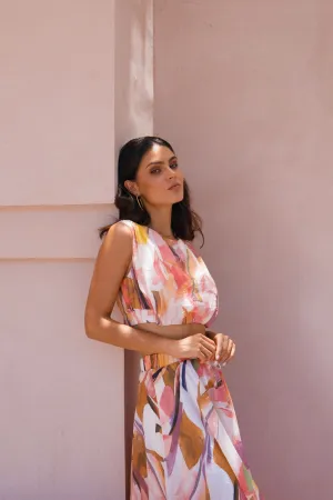 Lucia Two Piece Print Set - Top & Maxi Skirt