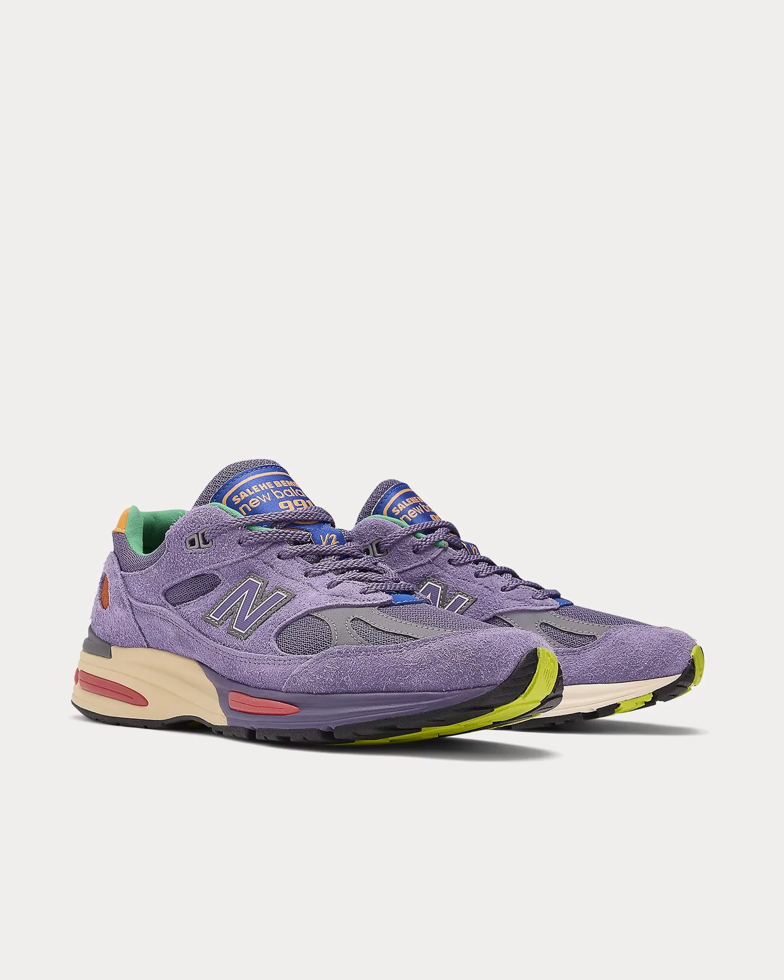 MADE in UK 991v2 Purple Heart / Mulled Grape / Nautical Blue Low Top Sneakers