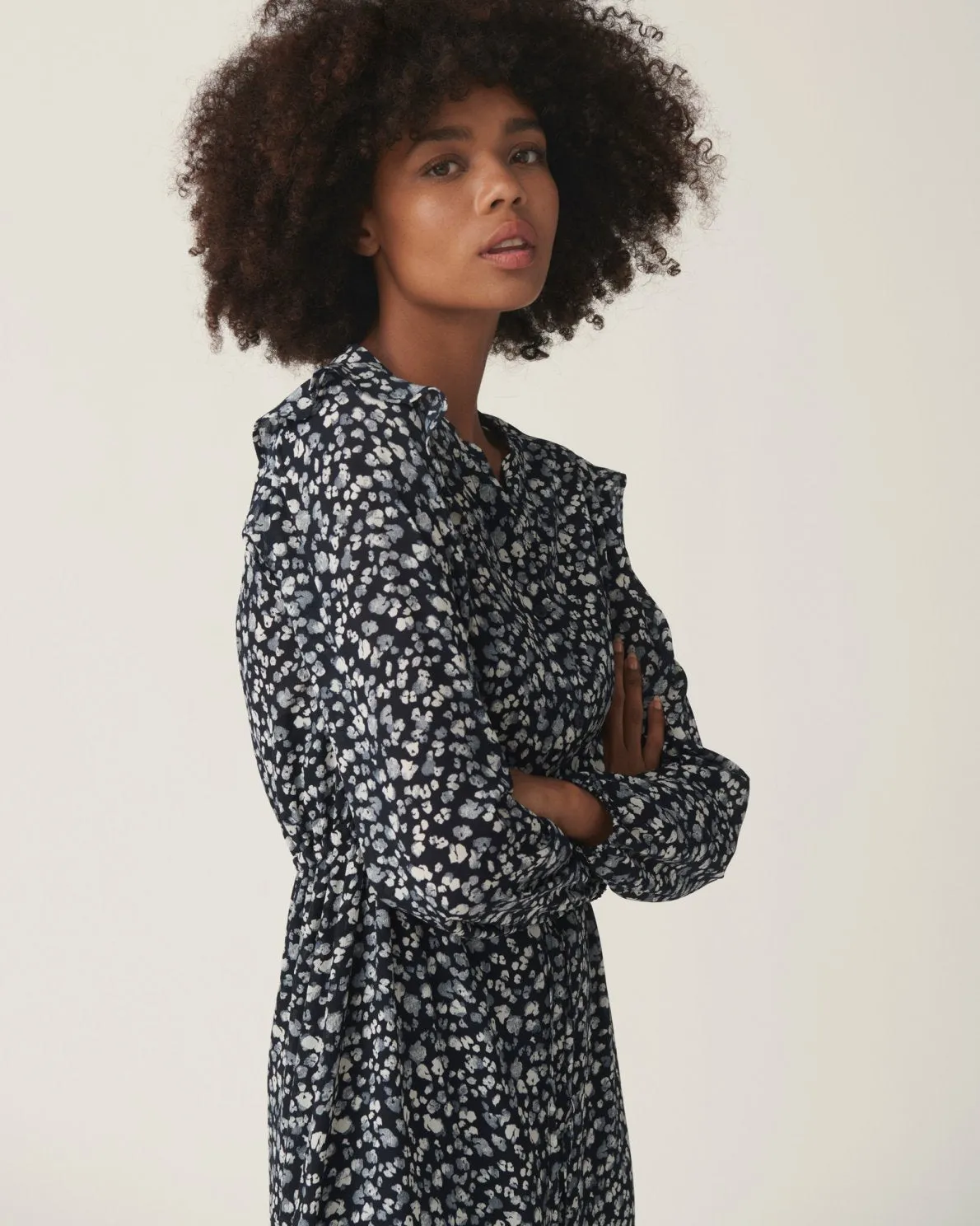 Maella Rikkelie LS Dress AOP - S Cap Spot