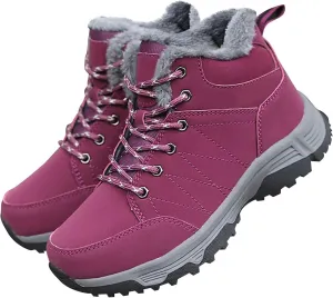 Men Work Boots Wide Width Hiking Sneakers Shoes with Fur Lined Womens Safety Toe Shoes Waterproof Waterproof Outdoor Shoes Lightweight Anti Slip Hike Grounded Footwear
