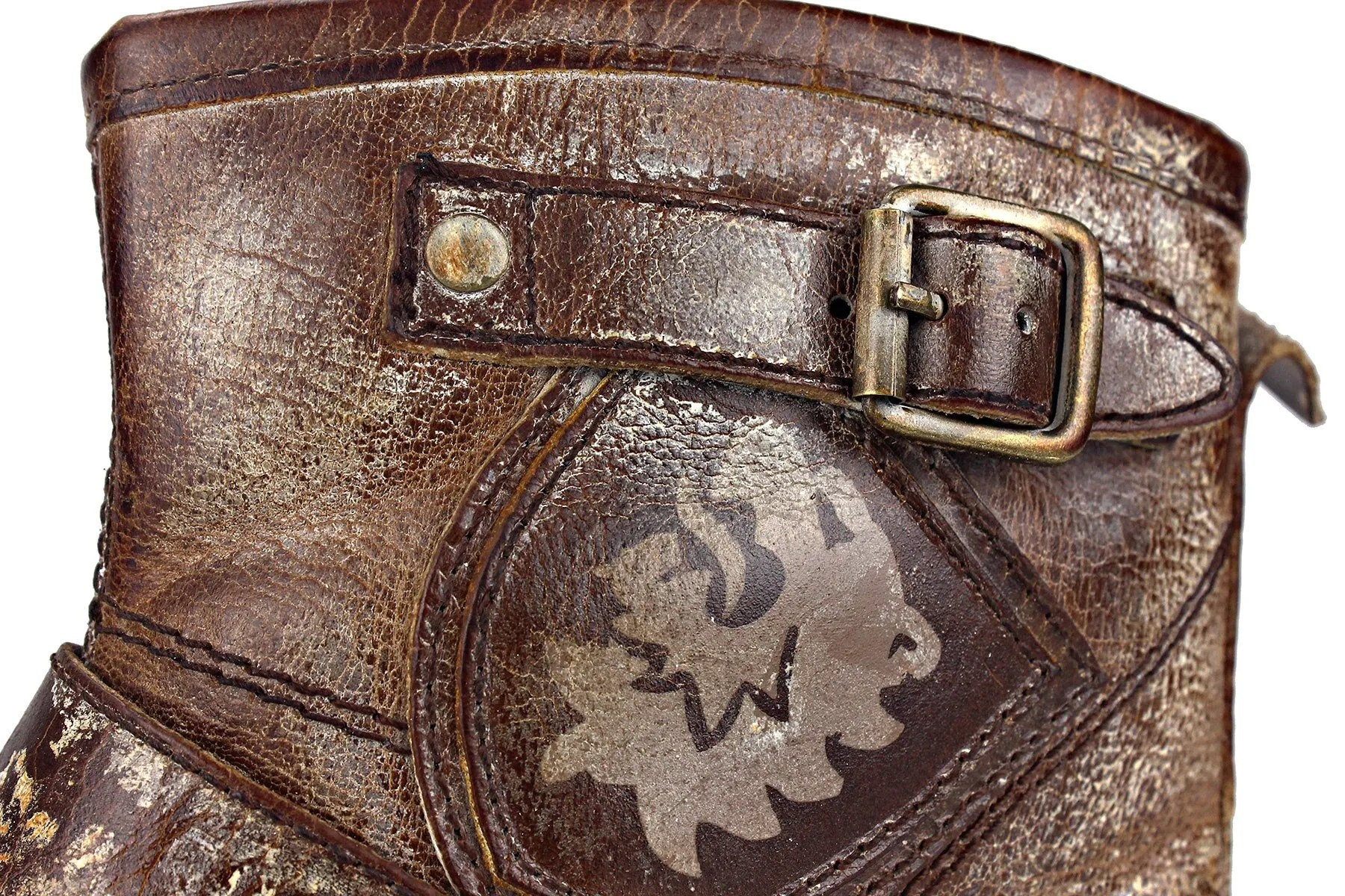 Men's Leathe Ankle Boots-CaramelBrown