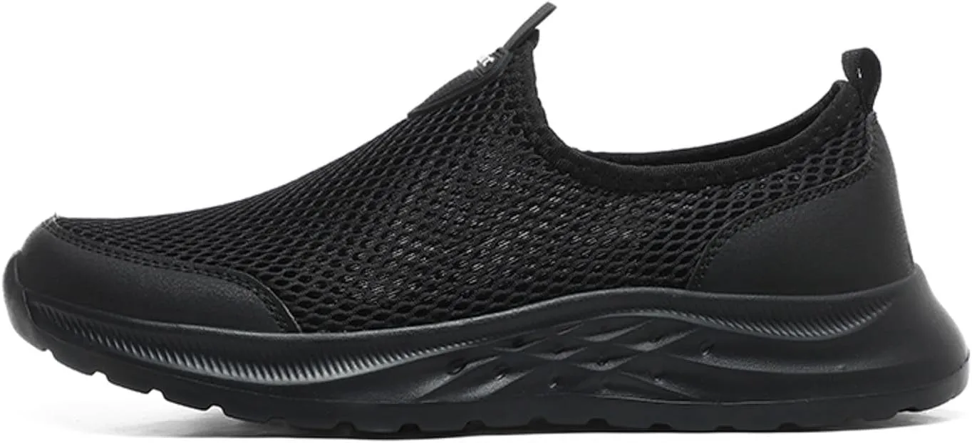 Men's Lightweight Non Slip Barefoot Shoes Outdoor Athletic Slip-On Hiking Shoe Convenient Elderly Slip on Shoes