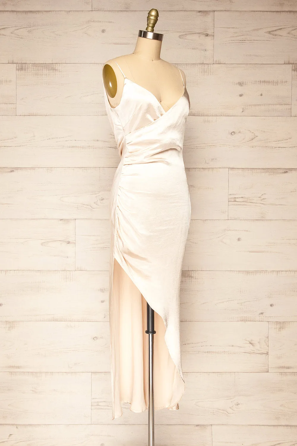 Mychkine | Champagne Midi Dress w/ Slit