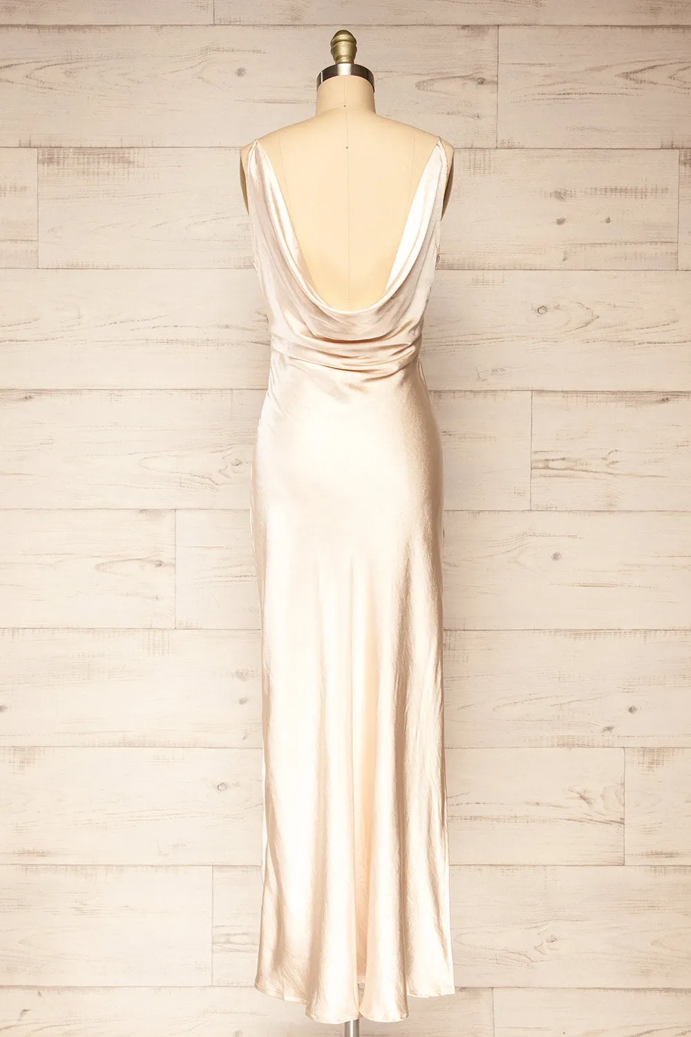Mychkine | Champagne Midi Dress w/ Slit