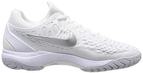 Nike Women's Zoom Cage 3 Tennis Shoes (7.5, White/Silver)