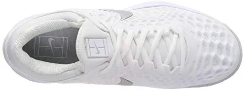 Nike Women's Zoom Cage 3 Tennis Shoes (7.5, White/Silver)