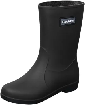 Rain Boots Women Tall Waterproof Mens Grounded Footwear Booties To Wear with Dresses Casual Barefoot Shoes Women's Mid Calf Rain Boots Printed Waterproof Chelsea Boots