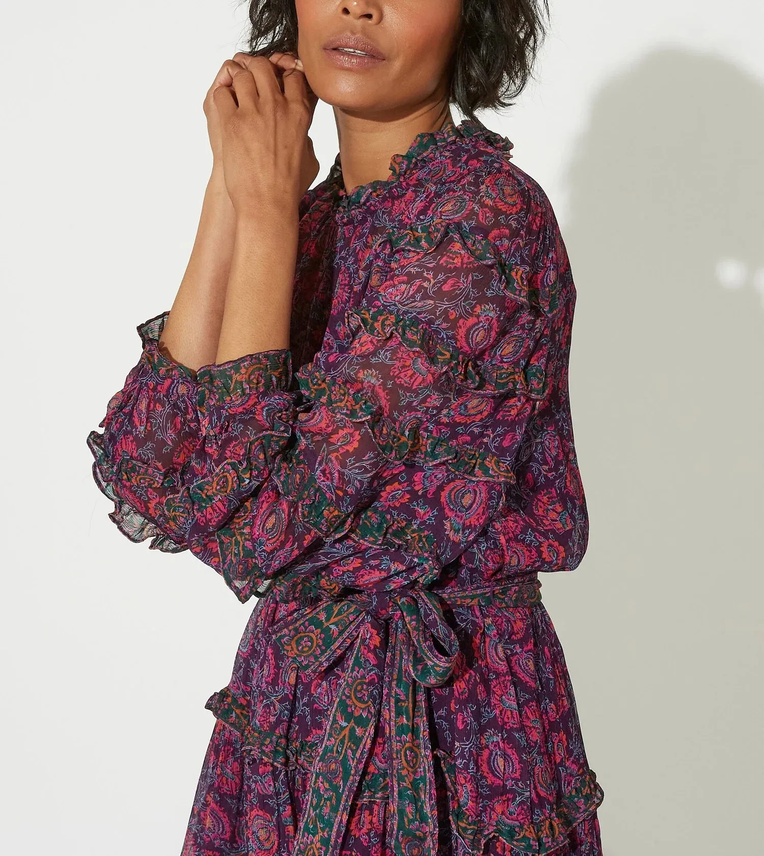 Rosalia Mini Dress Bordeaux Floral